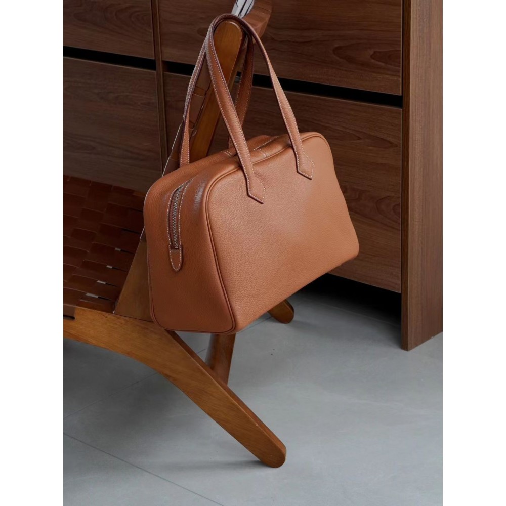 High - end Custom - made Semi - hand - stitched Victoria 35 - piece First - layer TC Cowhide Large - capacity All - match Commuting Shoulder Bag
