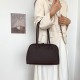 Ladies' Soft - Leather Bowling Shoulder Bag with a Sense of Sophisticated Simplicity